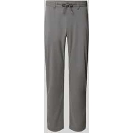 tapered fit stoffen broek met tunnelkoord