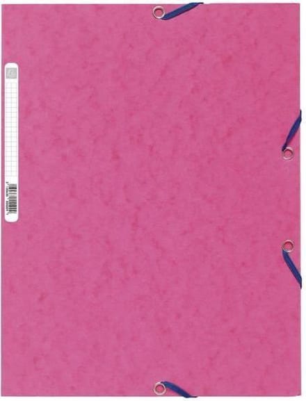 Exacompta Elastomap 3 kleppen in glanskarton 400g/m2 - A4 - Roze - 55520E