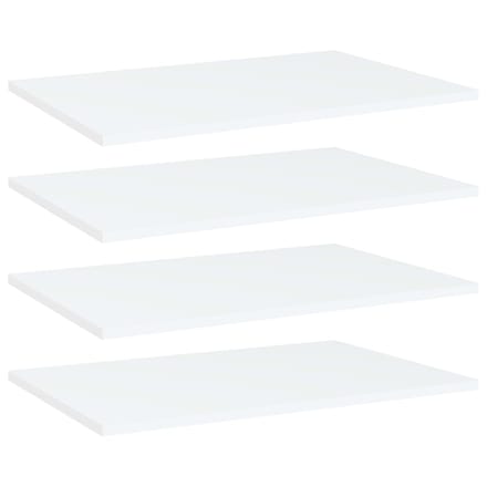vidaXL - Wandschappen - 4 - st - 60x40x1,5 - cm - bewerkt - hout - wit