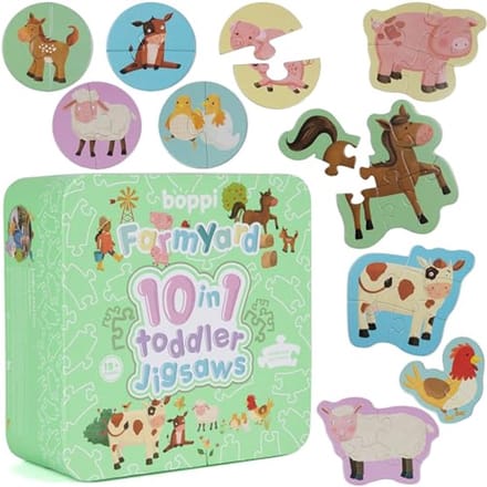 10-in-1 Progressieve Peuterpuzzels - Boerderijdieren