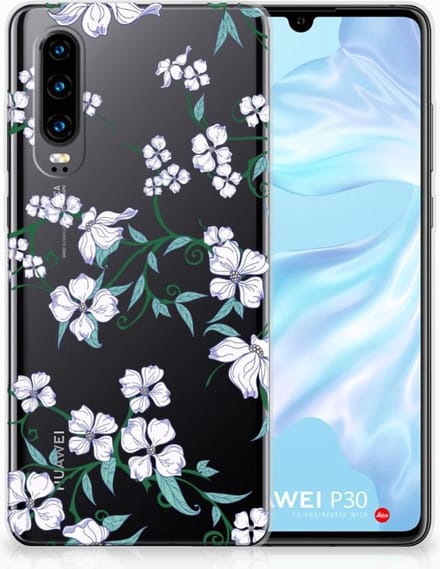 Huawei P30 Uniek TPU Case Blossom White