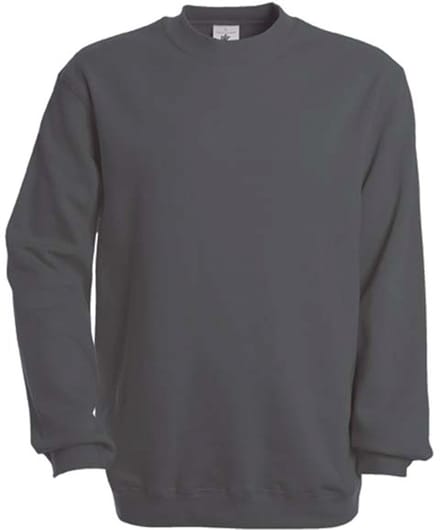 B&C Crew Neck Sweatshirt Set In CGSET - Steel Grey - S
