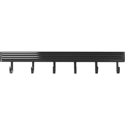 Keuken Wandhaakrek Aluminium Sterk Draagvermogen Ponsvrij Multifunctioneel Keukengerei Rek 30cm 6 Haken black