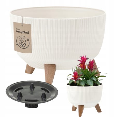 Roma Jumper Eco Recycled bloempot 29cm Wit Wit Mat