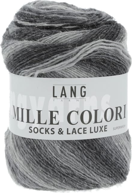 Lang Yarns Mille Colori Socks & Lace Luxe - 03 graniet - Wol Garen
