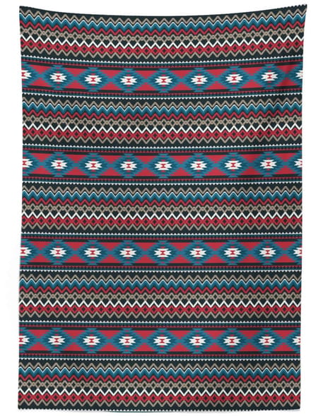 ABAKUHAUS Tafelkleed 140x240 Satijn – Multikleur, Binnen/Buiten