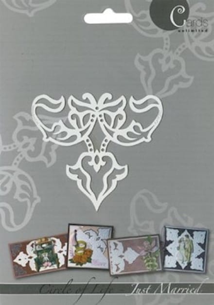 Embossingmal - Just married - witte stevige mal van Avec Cards