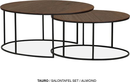 Maxfurn - Set ovale salontafel | kleur: Almond