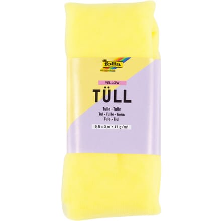 Tule stof, 3 m - Geel