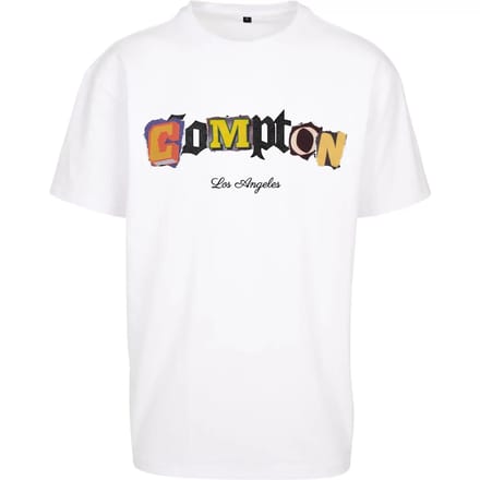 Mister Tee - Compton L.A. Oversize Heren T-shirt - S - Wit