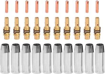 Lasmondstuk Beschermers - Laspistool Houder - Metaal Bewerken - Messing Constructie - 10 Stuks - Goudkleurig