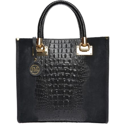 Roberta M Zwart Rundleer Tas