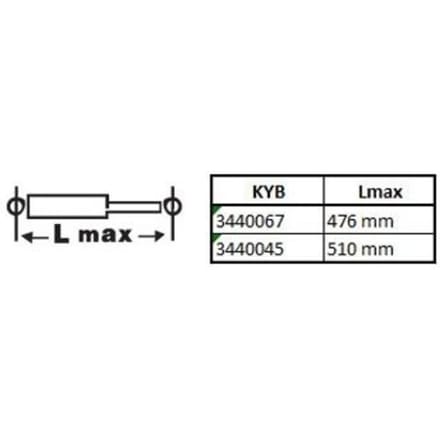 Schokdemper Excel-G KYB 3440067