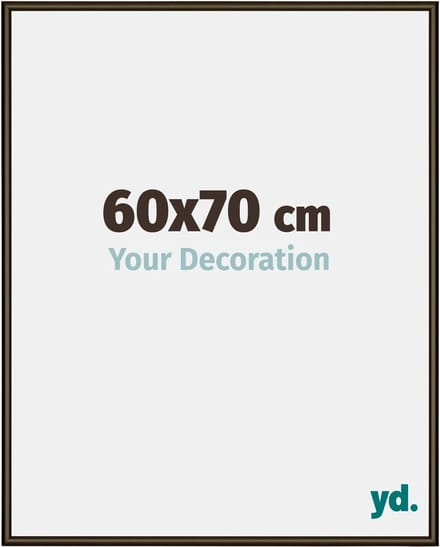 Your Decoration - Fotolijst 60x70 cm - Aluminium - Walnoot Structuur - New York