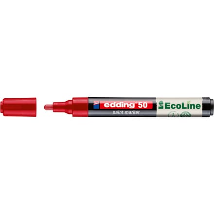 Edding EcoLine Olieverf Marker Rood 2-3 mm - Duurzaam en Milieuvriendelijk