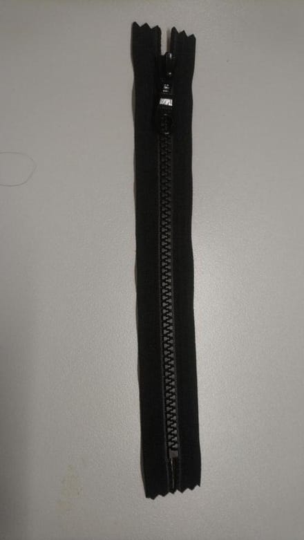 YKK Rits Bloktand Niet Deelbaar 6mm 25cm Zwart