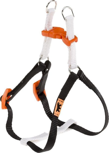 hondentuigje Easy 50 tot 78 cm nylon zwart/wit