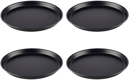 APS Pizzavorm Rond - Pizzapan Ongecoat Staal - Professioneel Bakken - Ø32cm - Set van 4