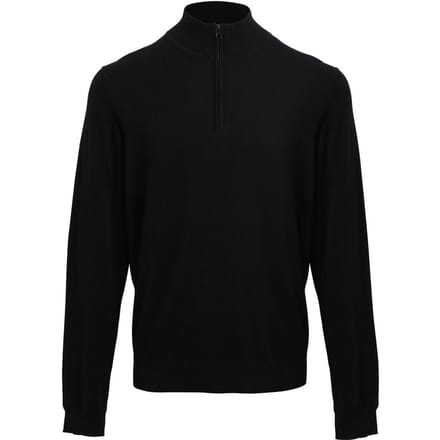 Premier Herenrits sweatshirt met halsopening (Zwart)