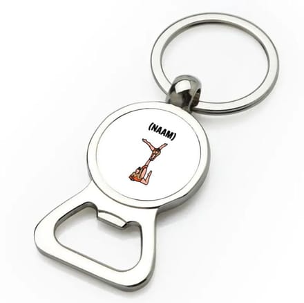 Akyol - acrobatiek met eigen naam flesopener - Sport - turnster - acro - 9 bij 3 cm