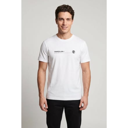 Timberland Ocean Back Graphic Ss Tee White Taglia: M | Magliette basic Outlet | Uomo | Bianco
