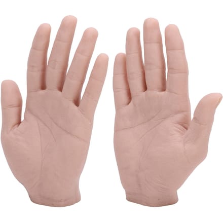 1 Paar Realistisch Siliconen Mannelijk Handmodel Zacht Flexibel Herbruikbaar Mannelijk Mannequin Handmodel voor brown