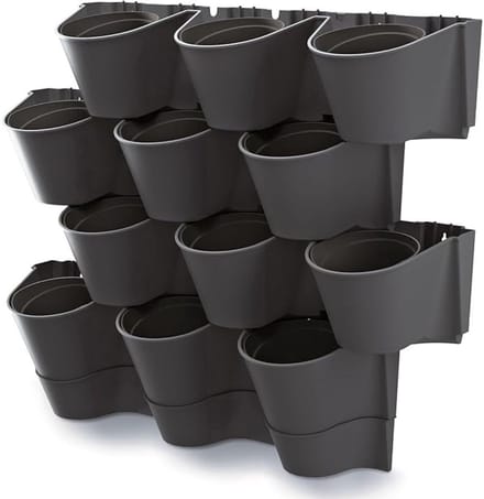 Thuys – Verticale Tuin Met Watersysteem – Moestuin – Watersysteem – 18cm x 67cm x 57cm – ‎Zwart