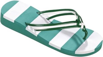 BECO Teenslippers - Dames - Groen/wit - Maat 40