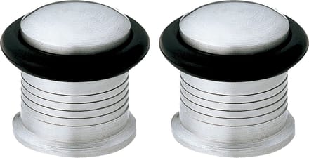 AMIG Deurstopper/deurbuffer - 2x - D22mm - inclusief schroeven - mat rvs