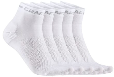 CRAFT ACTIVE MID SOCK 5-PACK Unisex Sportsokken - Wit