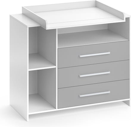 Vicco Oskar Commode – 113 x 100 cm Wit/Grijs