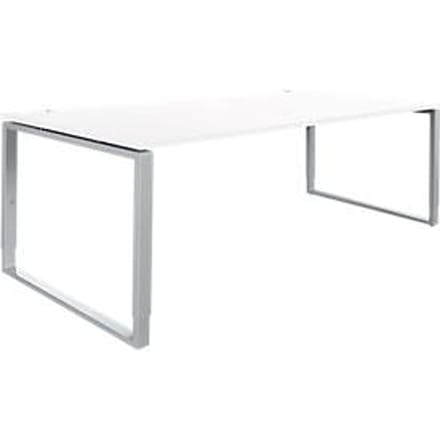 Schäfer Shop Genius bureau Modena Flex, in hoogte verstelbaar, rechthoekige vorm, beugelvoet, breedte 2000 mm, wit