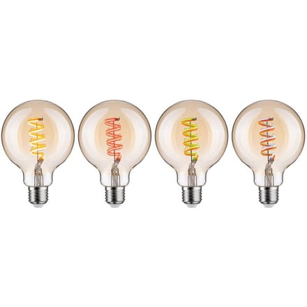 Filament 230 V Smart Home Zigbee 3.0 LED Globe G95 E27 470lm 6,3W RGBW+ dimbaar Goud