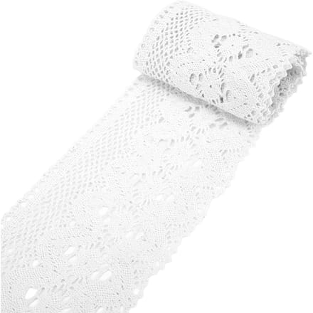 Kant Lint Katoendraad 10 Yards Exquise Decoratieve Accessoires voor Kledingdecoratie DIY wit