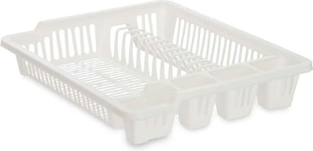 Kinvara Afwas afdruiprek - wit - 46 x 36 x 8 cm - Afwasrek - kunststof