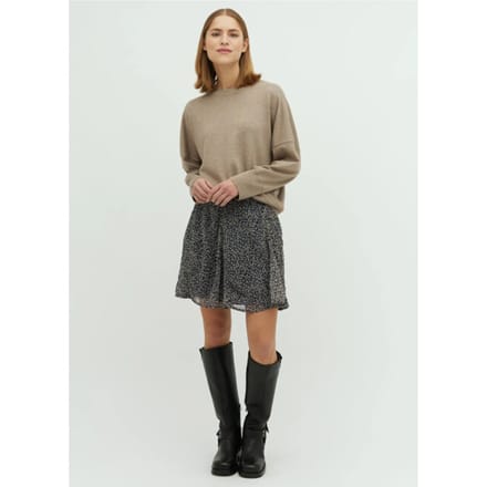 Donkerblauw bloemenprint korte rok Ditte - mbyM