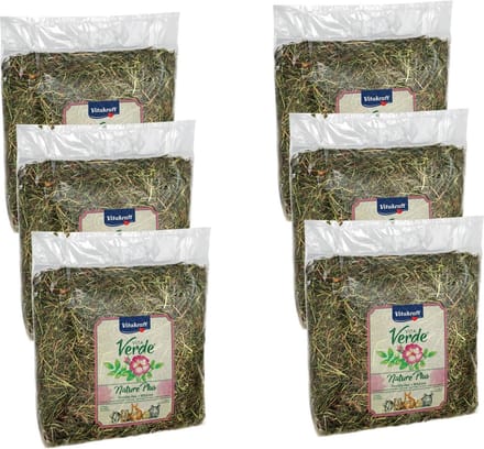 Vitakraft Vita-Verde Hooi 500 g - Ruwvoer - 6 x Wilde Rozen
