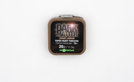Korda Dark Matter Super-Heavy Tungsten Coated Hooklink 10m - Maat : Brown 25lb