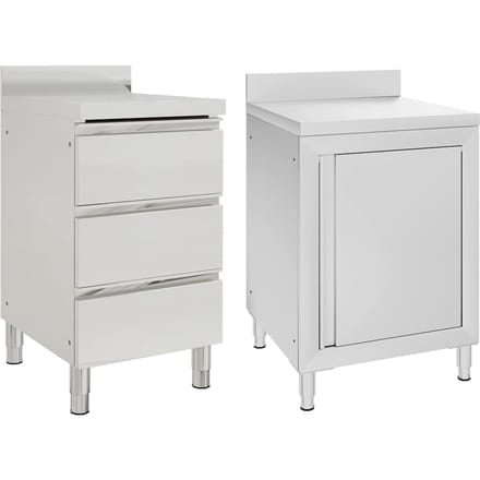 vidaXL - Commerciële - Keukenkasten - 2 - st. - Roestvrij - Staal