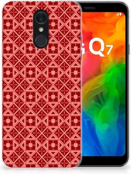 LG Q7 TPU bumper Batik Rood