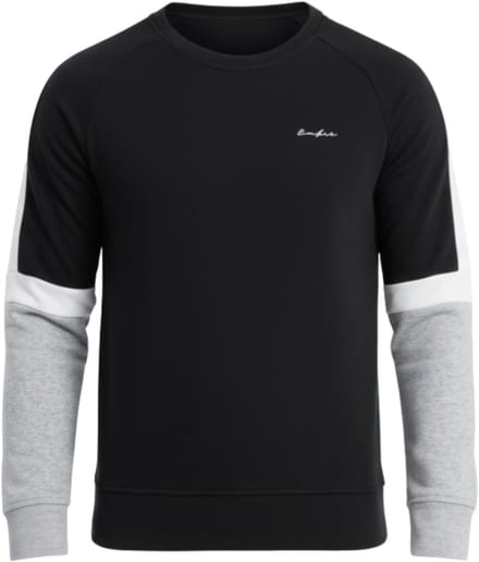 OMBRE Sweater - Regular Fit - Katoen - Lange Mouw Zwart M