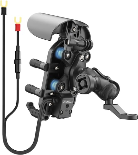Phreeze PMH11 - Telefoonhouder Motor - Met Oplader - Spiegel - Anti Vibration - Motorhouder Telefoon - Universeel