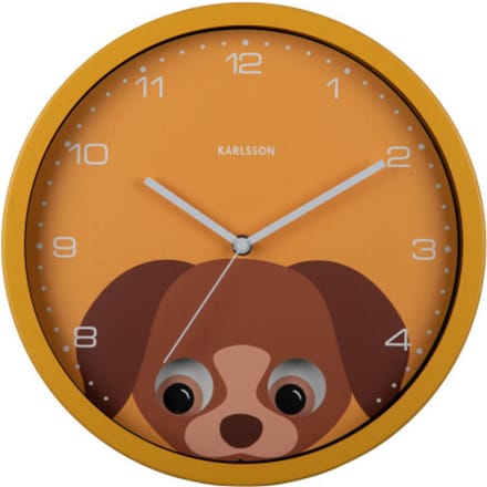 Karlsson wandklok peekaboo dog - Ø30,8cm