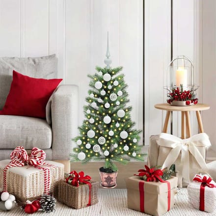 vidaXL - Kerstboom - met - 150 - LED - met - standaard - Groen - 90 - cm - PE