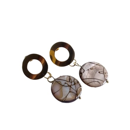 2 Love it Marble - Oorbellen - Lengte 4 cm - Diameter 2 cm