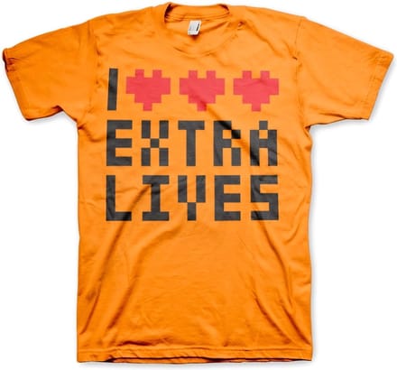 Hybris I Love Extra Lives T-shirt oranje