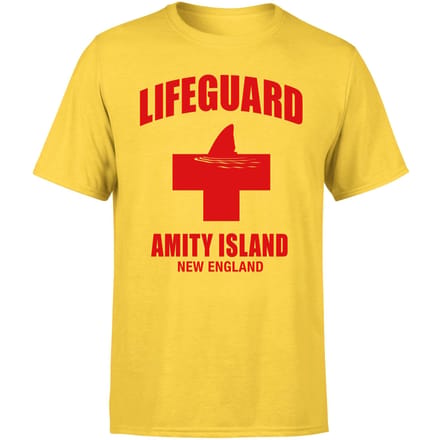 Jaws Amity Island Lifeguard T-shirt - Geel - S