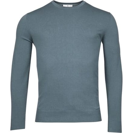 Thomas Maine Trui Crew Neck Single Knit Grijsblauw / male