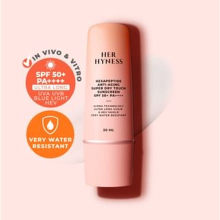 HER HYNESS - Hexapeptide Anti-Aging Super Dry Touch Sunscreen SPF 50+ PA++++ 30ml