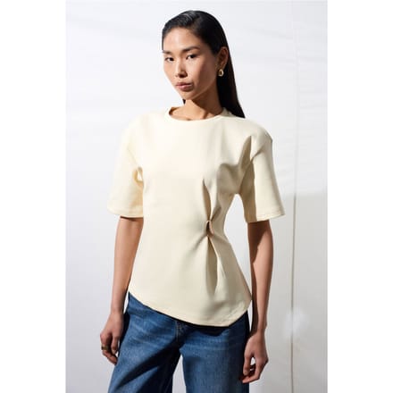 Dames T-shirt met ronde hals en korte mouwen